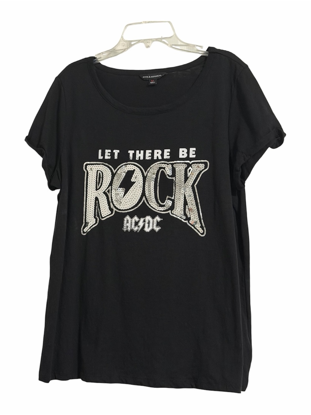 Rock & Republic AC/DC 'Let There Be Rock' Black Graphic Tee